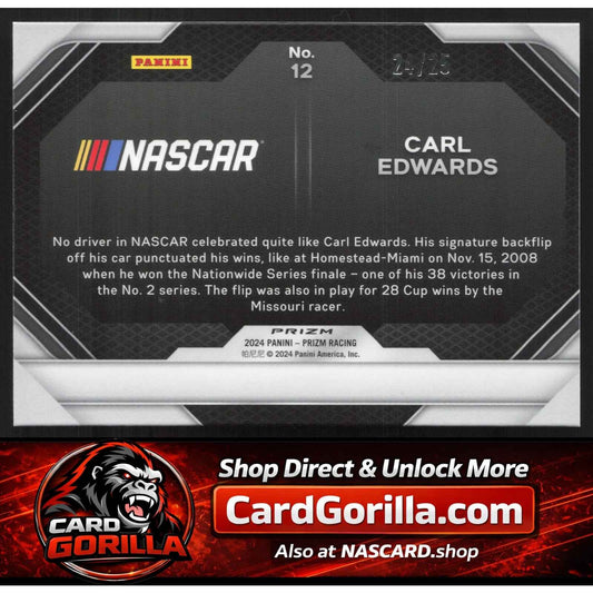 2024 Panini Prizm #12 Carl Edwards Victory Lane Mojo #/25