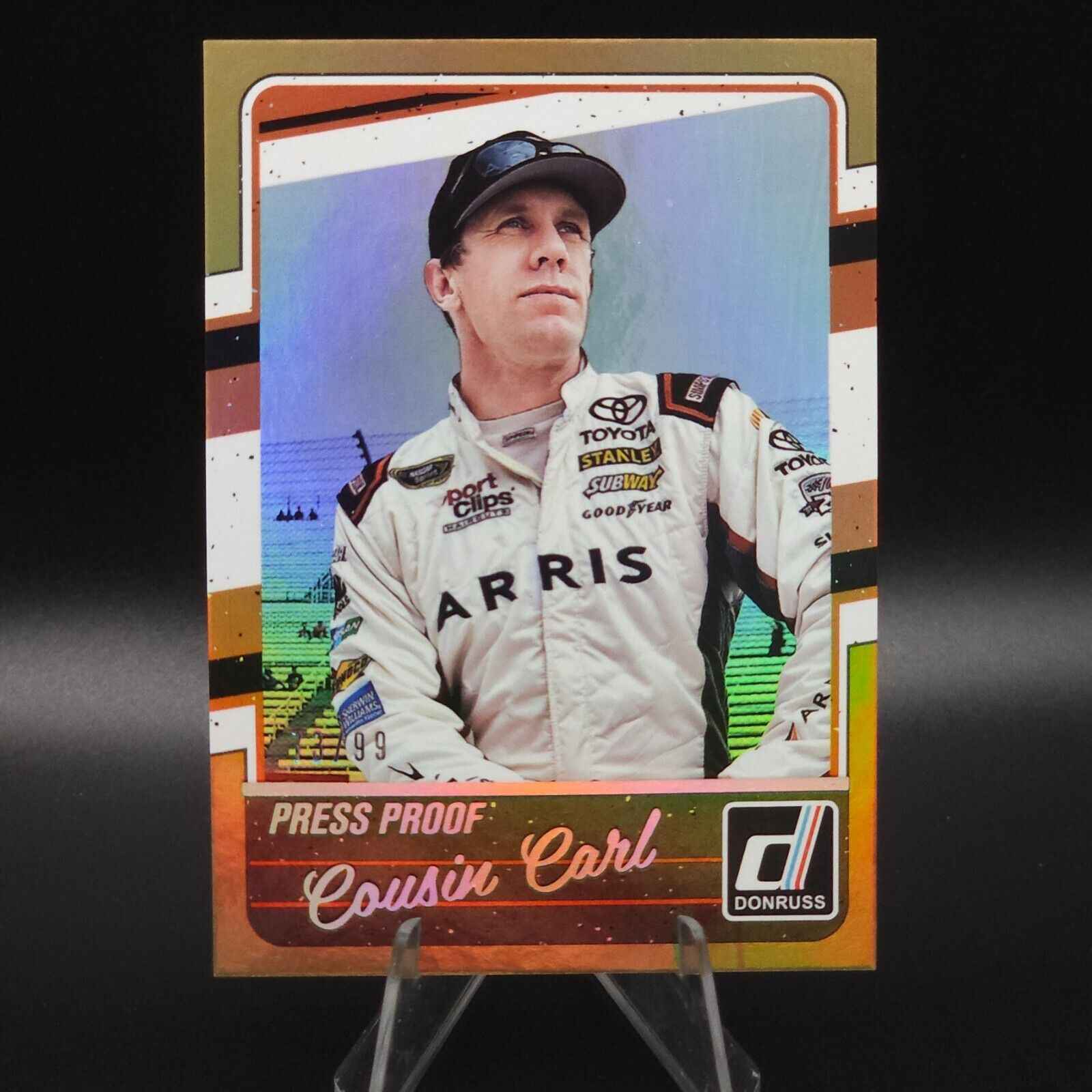2017 Panini Donruss NASCAR Nickname Variations Press Proof #45 Carl Edwards /99 - NASCARD.shop