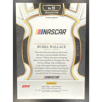 2026 Panini Select NASCAR Bubba Wallace #55 Set - Grandstand Tie-Dye Prizms 1/25