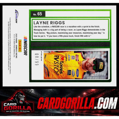2025 Donruss #65 Layne Riggs Optic Black Velocity #/39