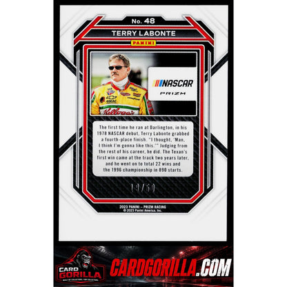 2023 Panini Prizm #48 Terry Labonte Checkered Flag Prizm #/50