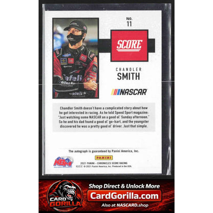 2021 Panini Chronicles #11 Chandler Smith Score Autographs Purple #/25 RC