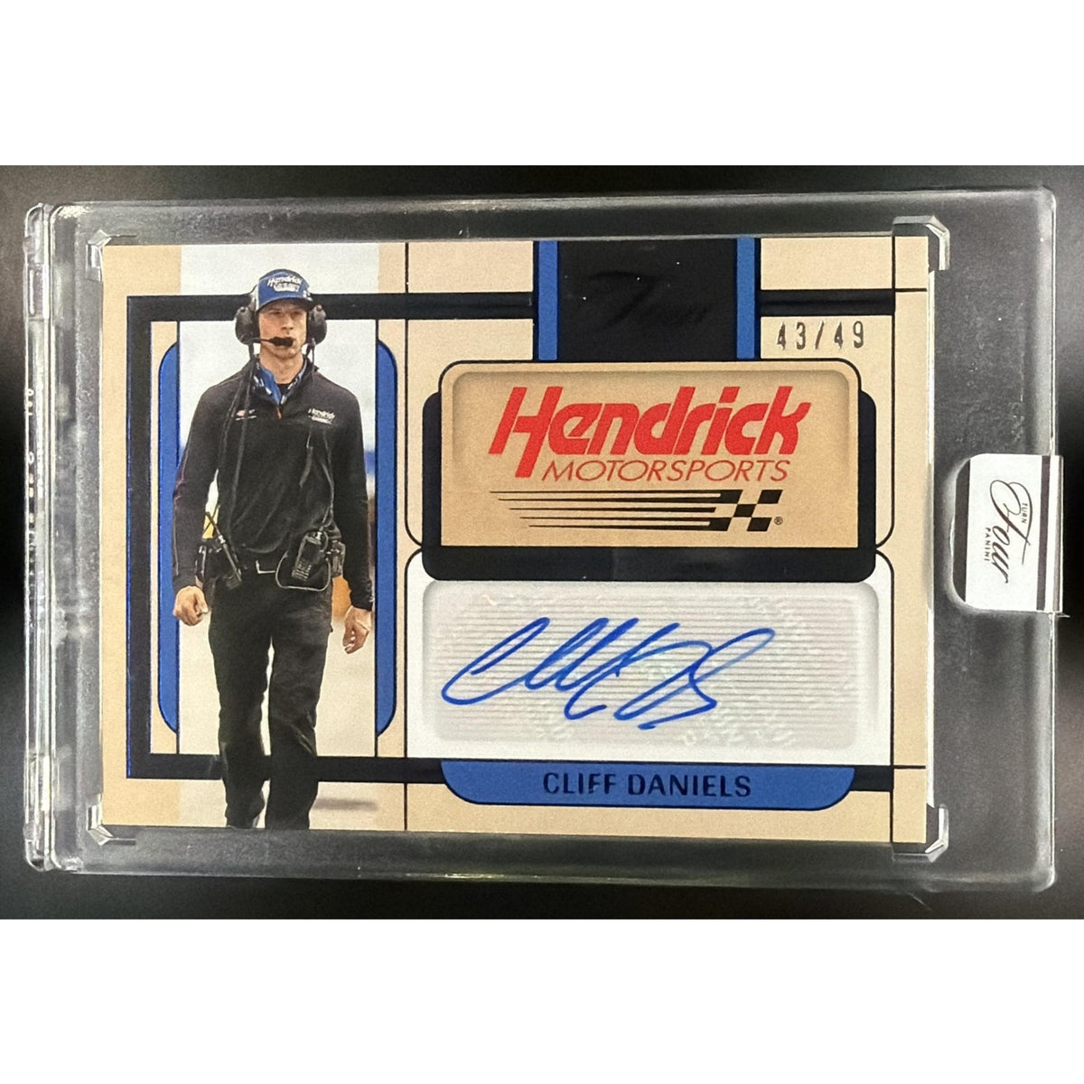 2026 Panini Turn Four Racing Cliff Daniels Team Icons Signatures Blue /49