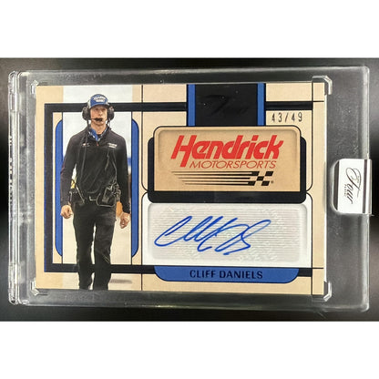 2026 Panini Turn Four Racing Cliff Daniels Team Icons Signatures Blue /49