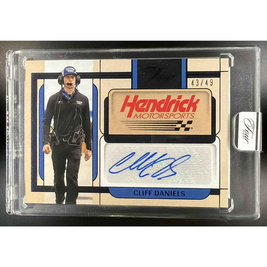 2026 Panini Turn Four Racing Cliff Daniels Team Icons Signatures Blue /49