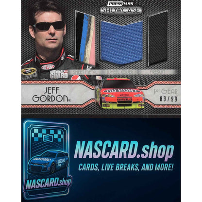 2010 Press Pass Showcase Jeff Gordon Elite Exhibit Memorabilia-1st Gear #/99