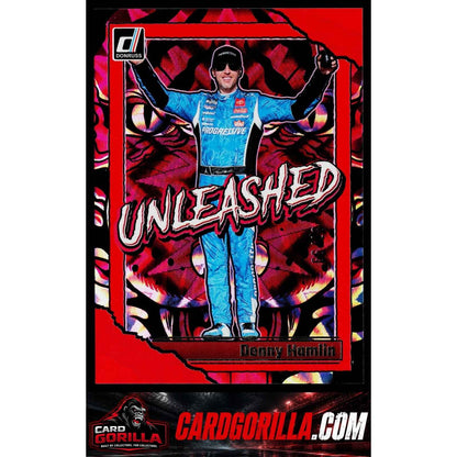 2026 Donruss #20 Denny Hamlin Unleashed Red Xplosion #/99