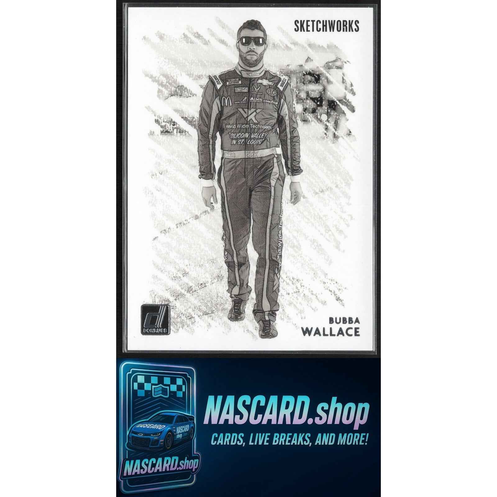 2021 Donruss #S-KY Bubba Wallace Sketchworks
