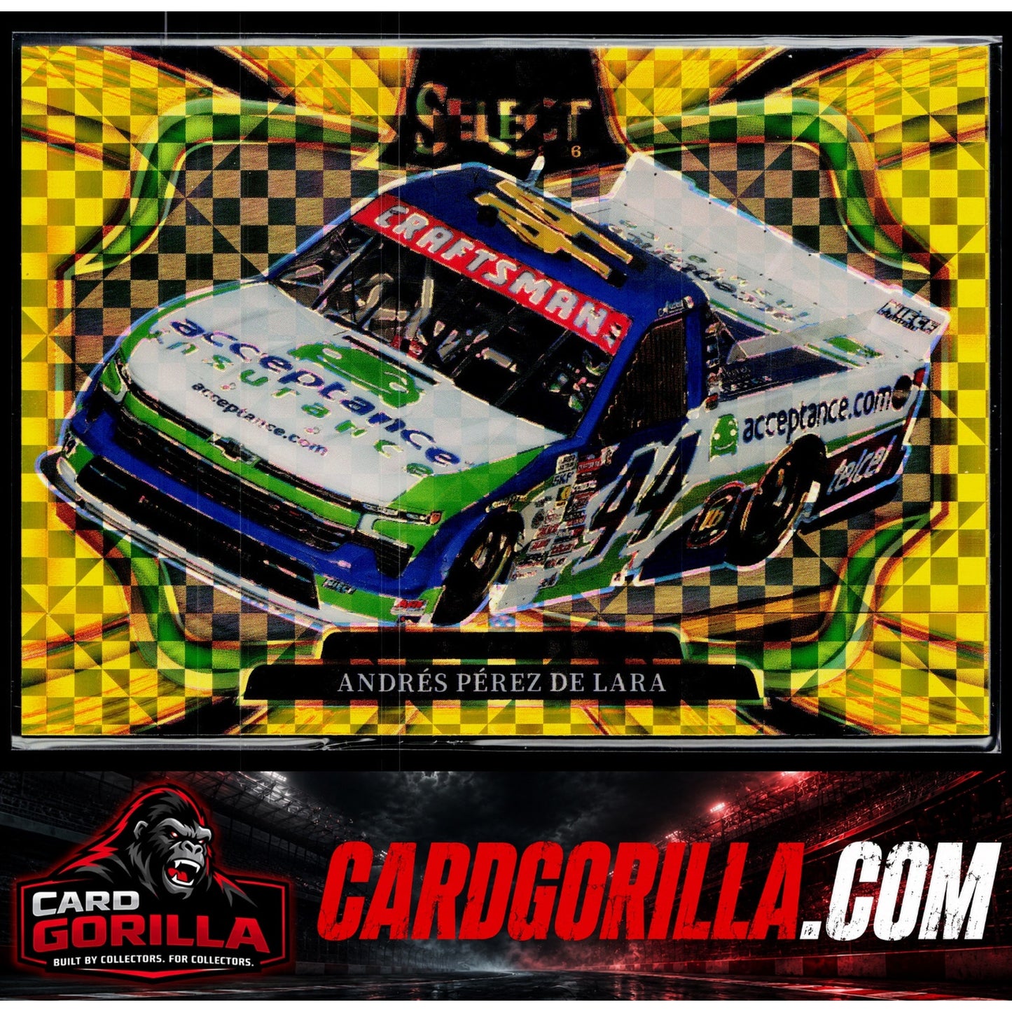 2026 Select Racing #192 Andres Perez De Lara Pit Road Gold Power Plaid #/13