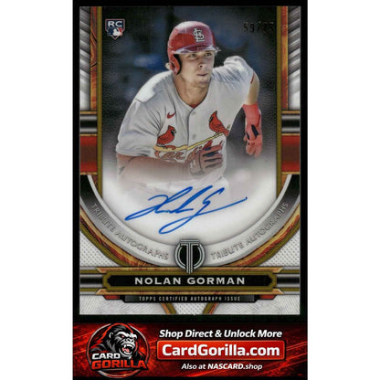 2023 Topps Tribute #TA-NG Nolan Gorman Tribute Autographs Gold RC #/75