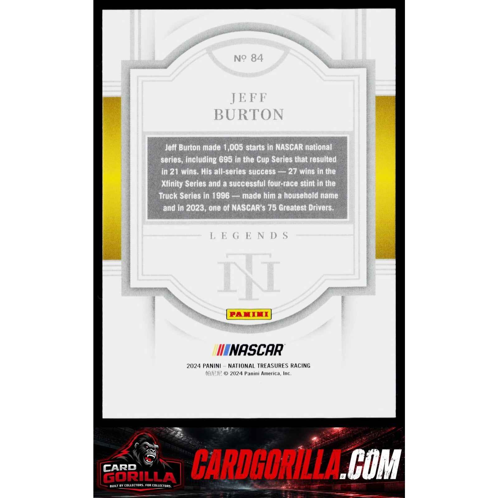 2024 Panini National Treasures #84 Jeff Burton #/49
