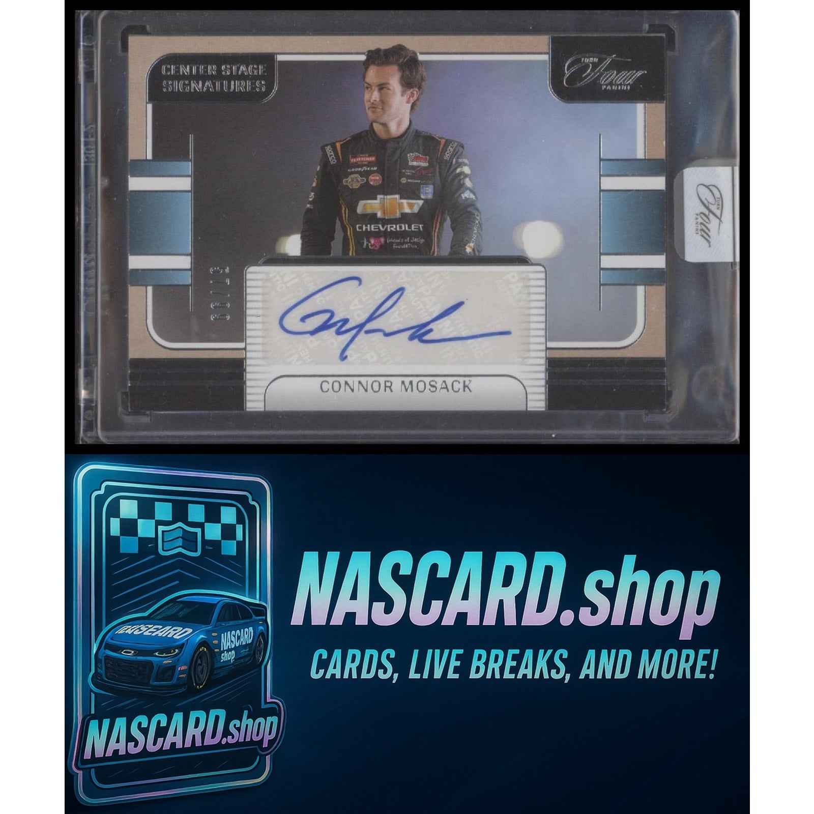 2025 Panini Turn Four #CSS-CMK Connor Mosack Center Stage Signatures #/99