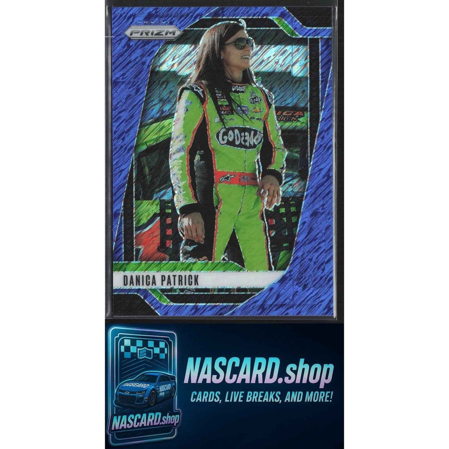 2025 Panini Prizm #94 Danica Patrick FOTL Blue Shimmer #/10