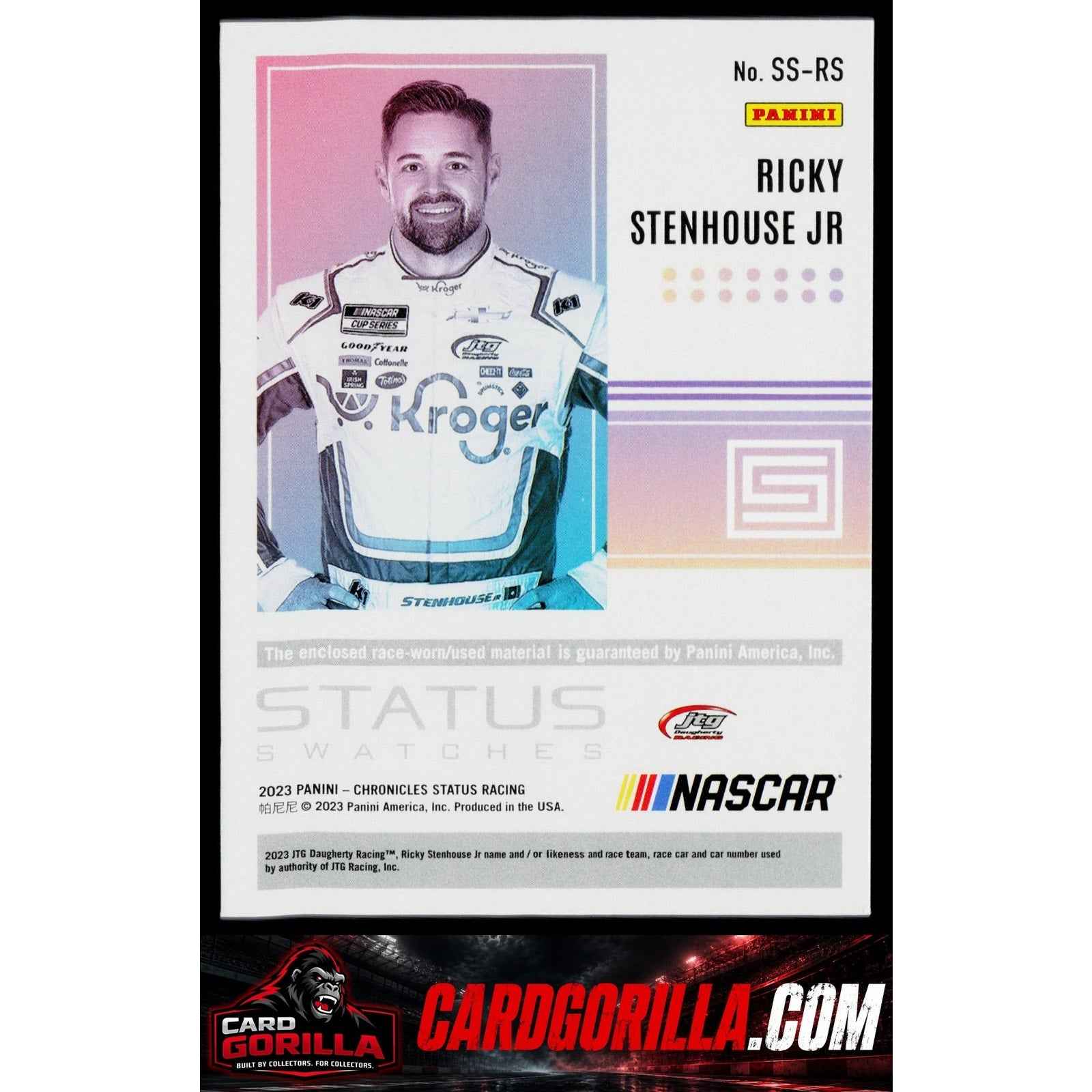 2023 Panini Chronicles #SS-RS Ricky Stenhouse Jr. Status Swatches