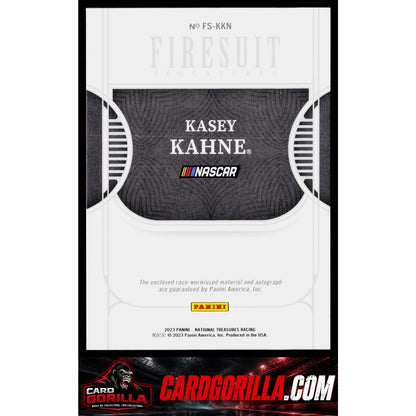 2023 Panini National Treasures #FS-KKN Kasey Kahne Firesuit Signatures #/99