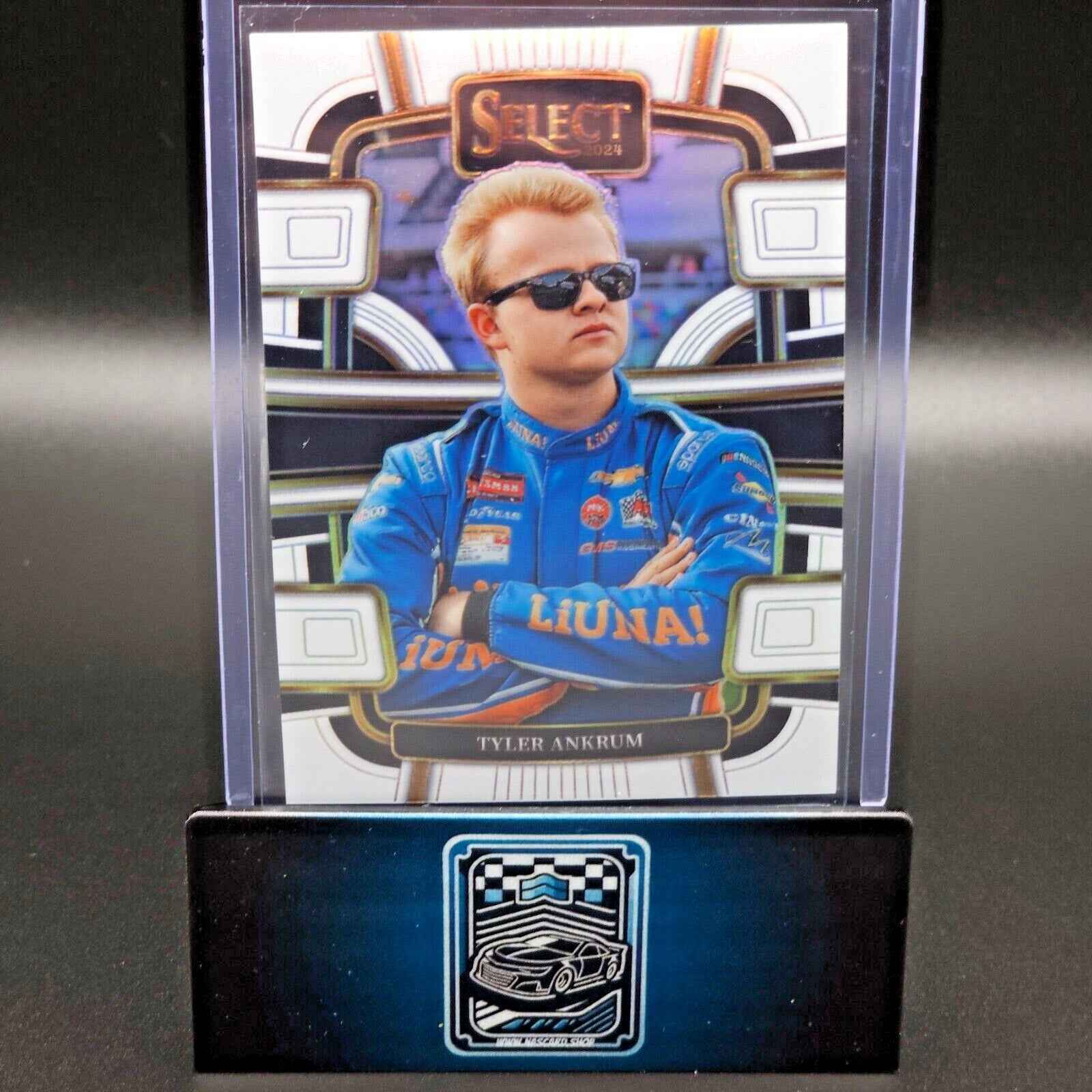 2024 Panini Select Racing Grandstand White Prizm #13 Tyler Ankrum 29/99 - NASCARD.shop