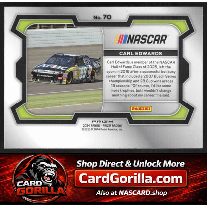 2024 Panini Prizm #70 Carl Edwards White Sparkle