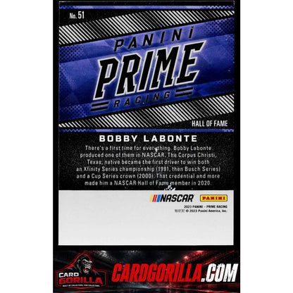 2023 Panini Prime #51 Bobby Labonte #/49
