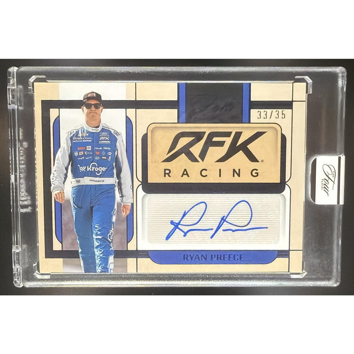 2026 Panini Turn Four Racing Ryan Preece #TM-RPR Team Icons Signatures Blue /35