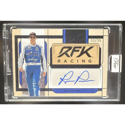 2026 Panini Turn Four Racing Ryan Preece #TM-RPR Team Icons Signatures Blue /35