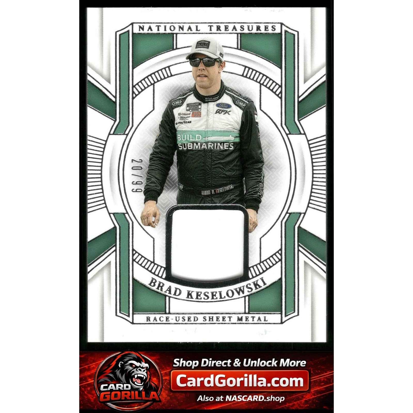2025 Panini National Treasures Brad Keselowski Race Used Sheet Metal #/99