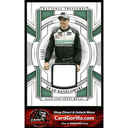 2025 Panini National Treasures Brad Keselowski Race Used Sheet Metal #/99