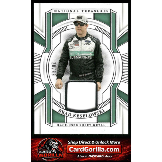 2025 Panini National Treasures Brad Keselowski Race Used Sheet Metal #/99