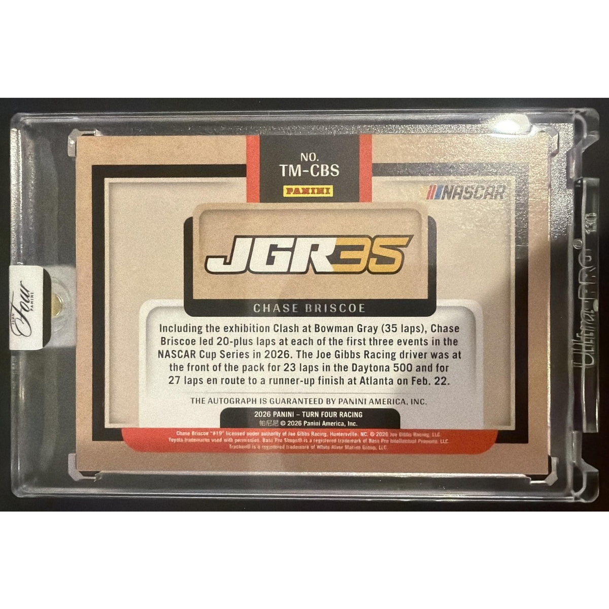 2026 Turn Four Racing Chase Briscoe Team Icons Signatures Holo Silver /75 Auto
