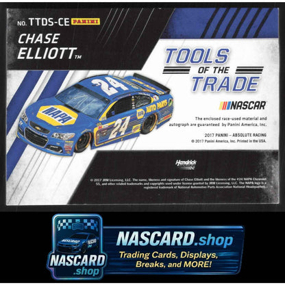 2017 Absolute Chase Elliott Tools of the Trade Duals Signatures Blue /20