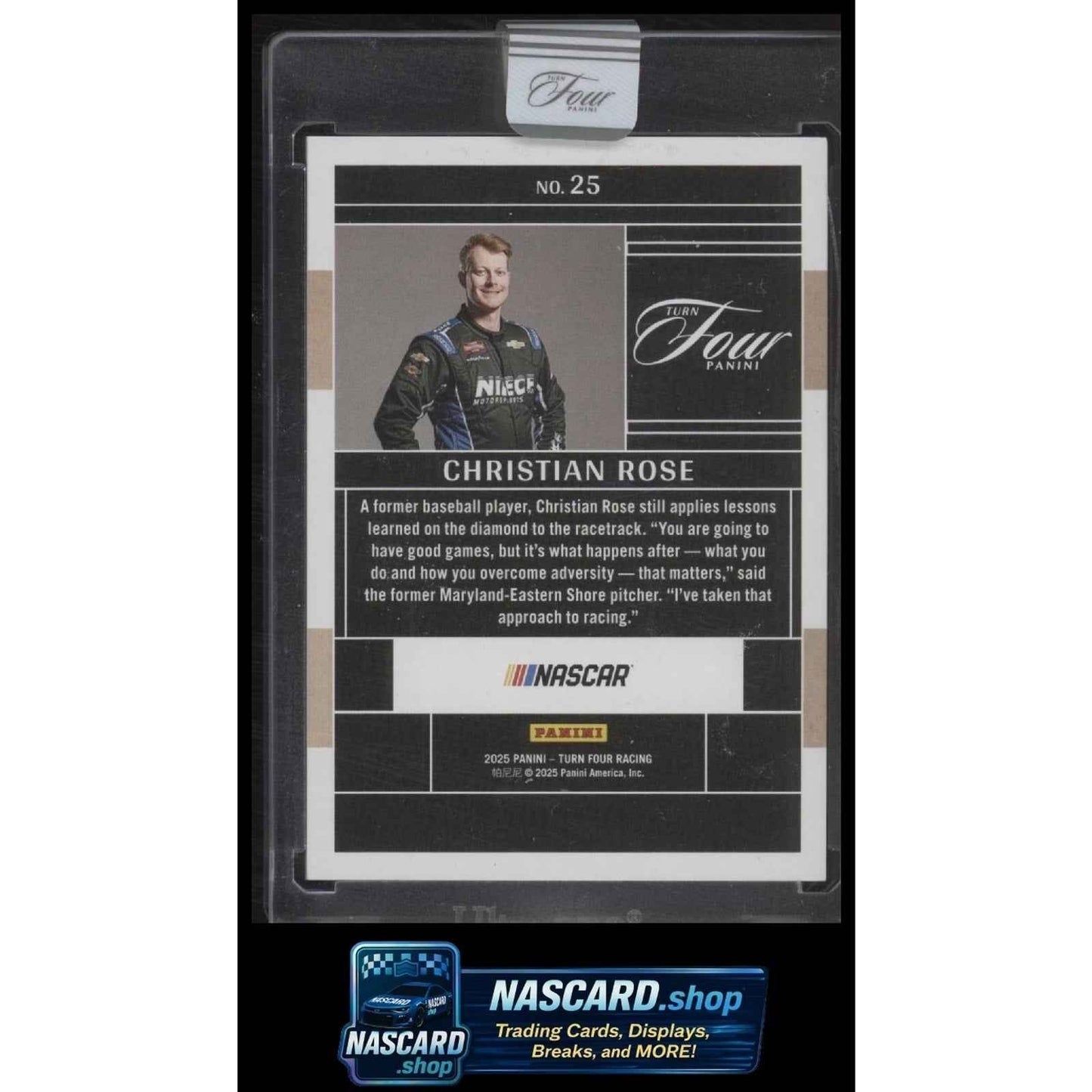2025 Panini Turn Four #25 Christian Rose #/75