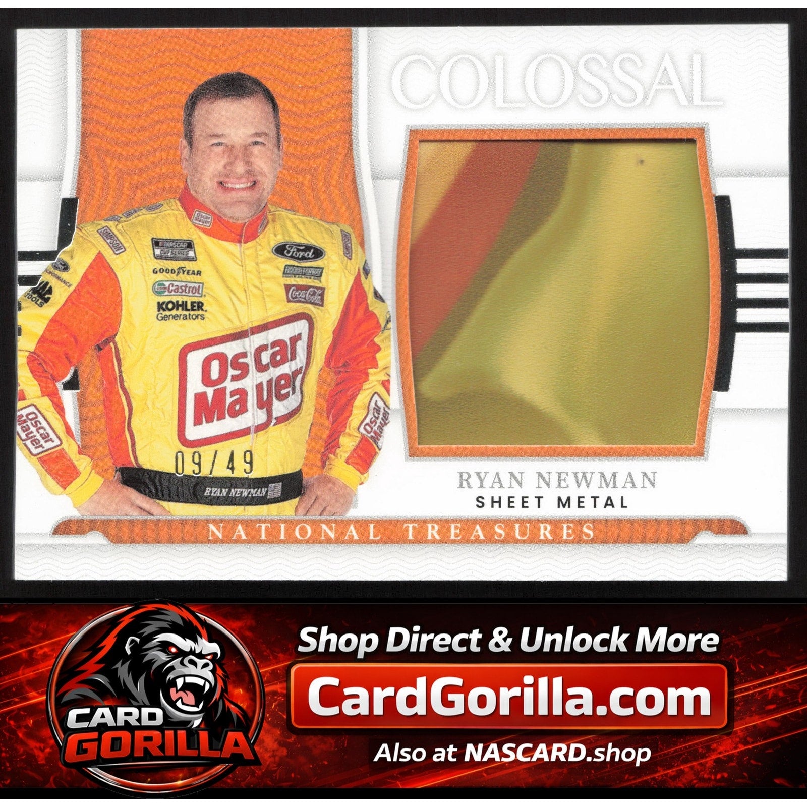 2022 Panini National Treasures #RUF-RN Ryan Newman Colossal Race Used ...