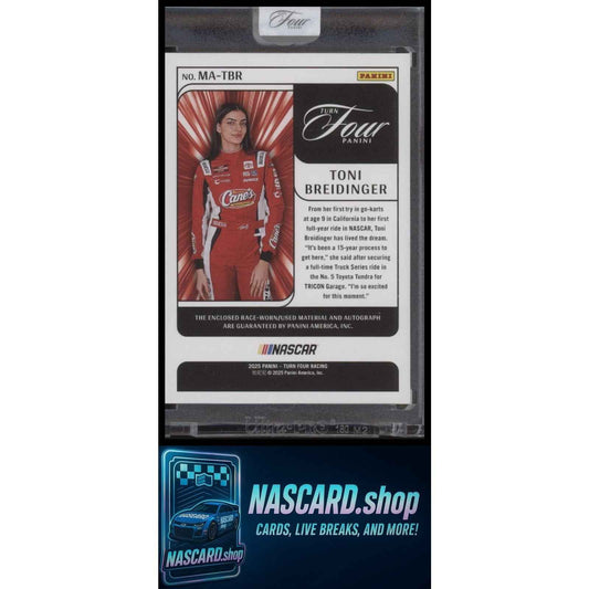 2025 Panini Turn Four #MA-TBR Toni Breidinger Memorabilia Autographs Purple #/25
