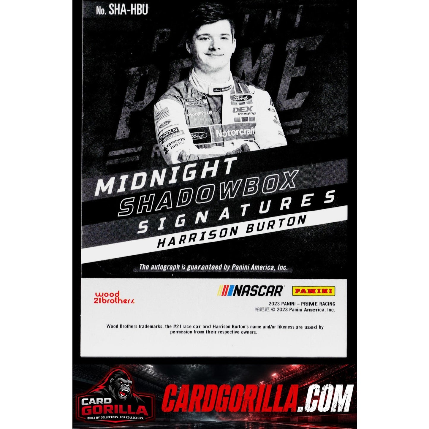 Harrison Burton 2023 Prime Midnight Shadowbox Signatures #/99