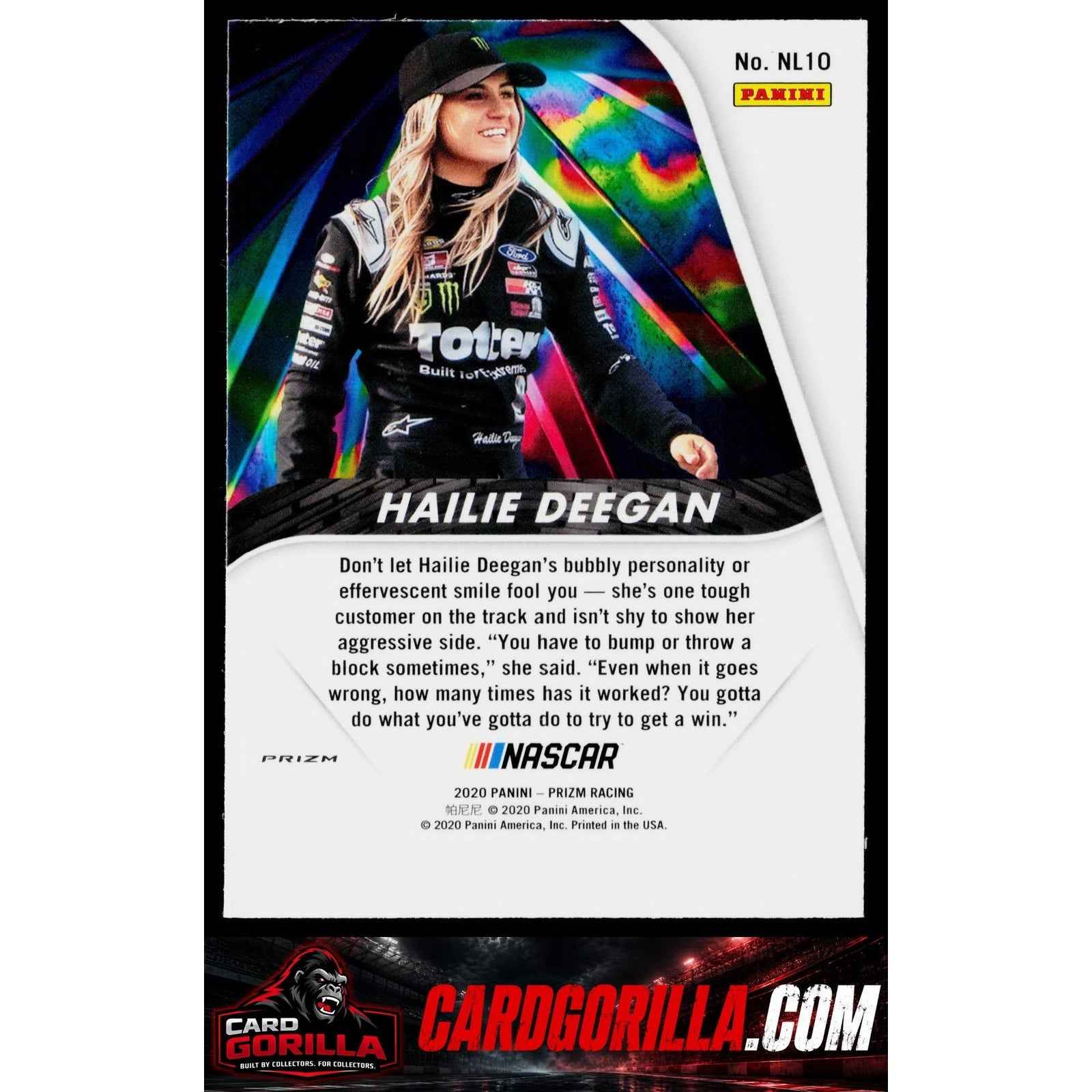 2020 Panini Prizm #NL10 Hailie Deegan Next Level Prizm