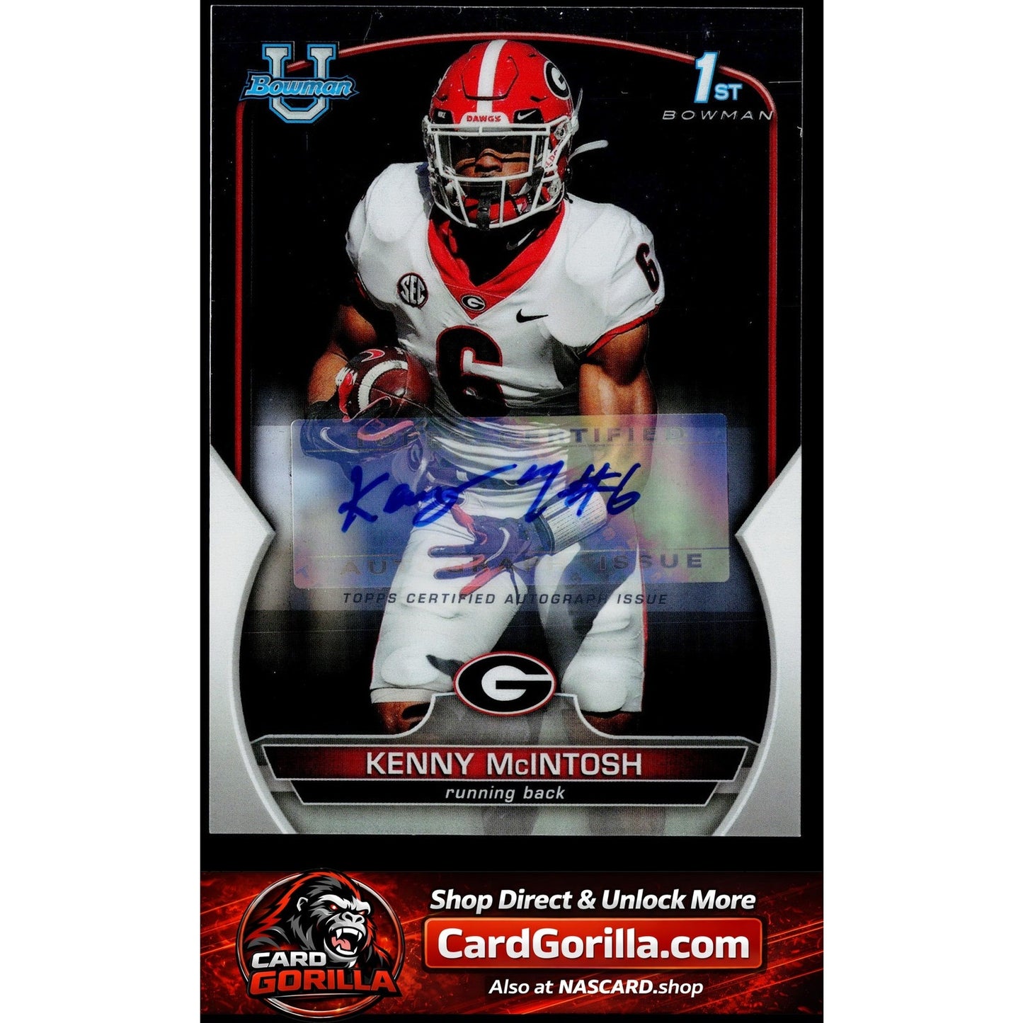 2022 Bowman University Chrome #44 Kenny McIntosh Prospect Autographs