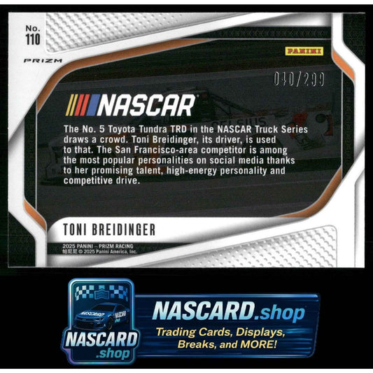 2025 Panini Prizm #110 Toni Breidinger Pulsar #/299