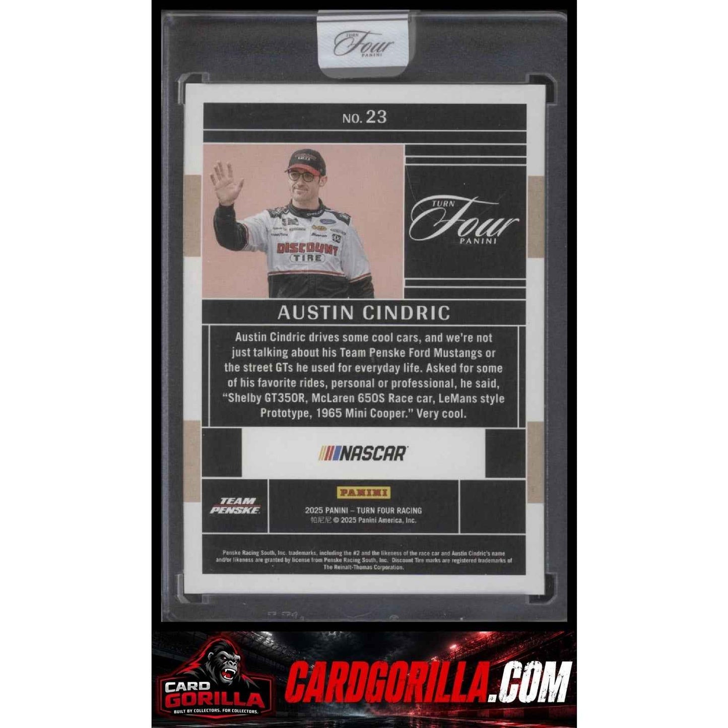 2025 Panini Turn Four #23 Austin Cindric #/75