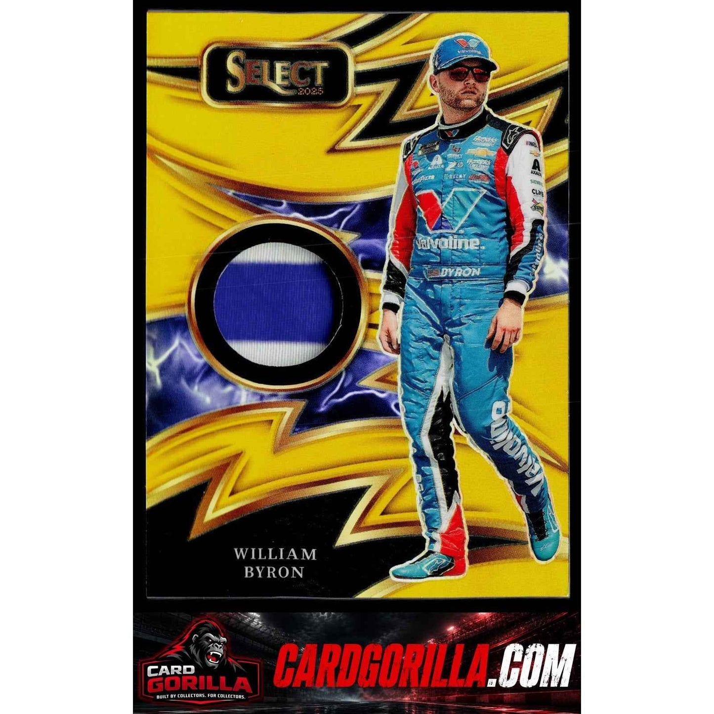 2025 Panini Select #S-WBN William Byron Sparks Gold Prizms #/10