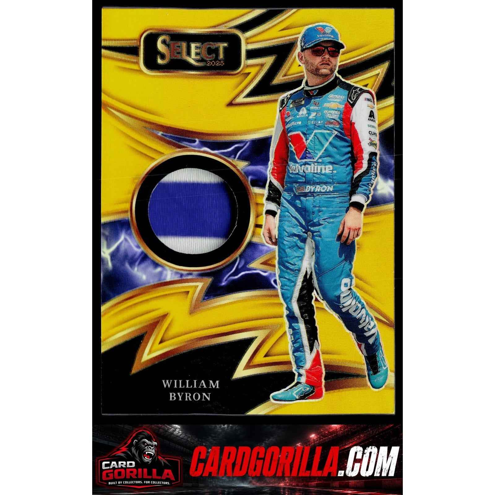 2025 Panini Select #S-WBN William Byron Sparks Gold Prizms #/10