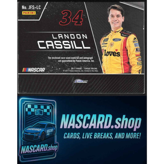 2017 Panini Torque #JFS-LC Landon Cassill Jumbo Firesuit Signatures #/51