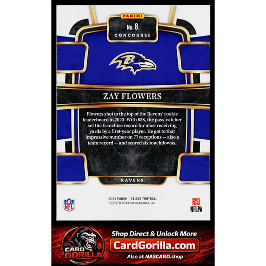 2023 Panini Select #8 Zay Flowers