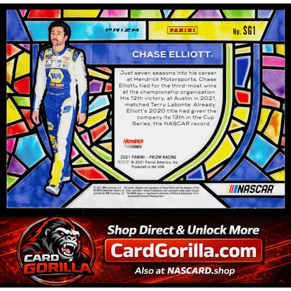 2021 Panini Prizm #SG1 Chase Elliott Stained Glass