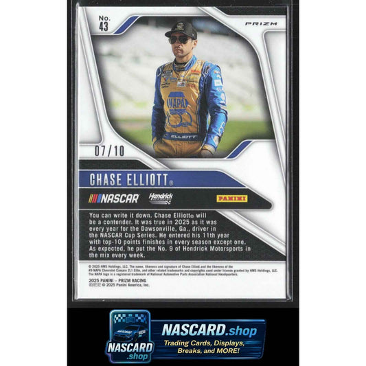 2025 Panini Prizm #43 Chase Elliott Blue Shimmer #/10