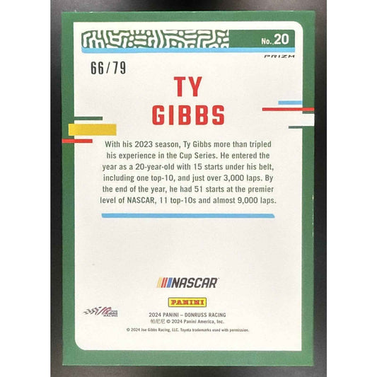 2024 Panini Donruss Ty Gibbs #20 Optic Pink Velocity 66/79