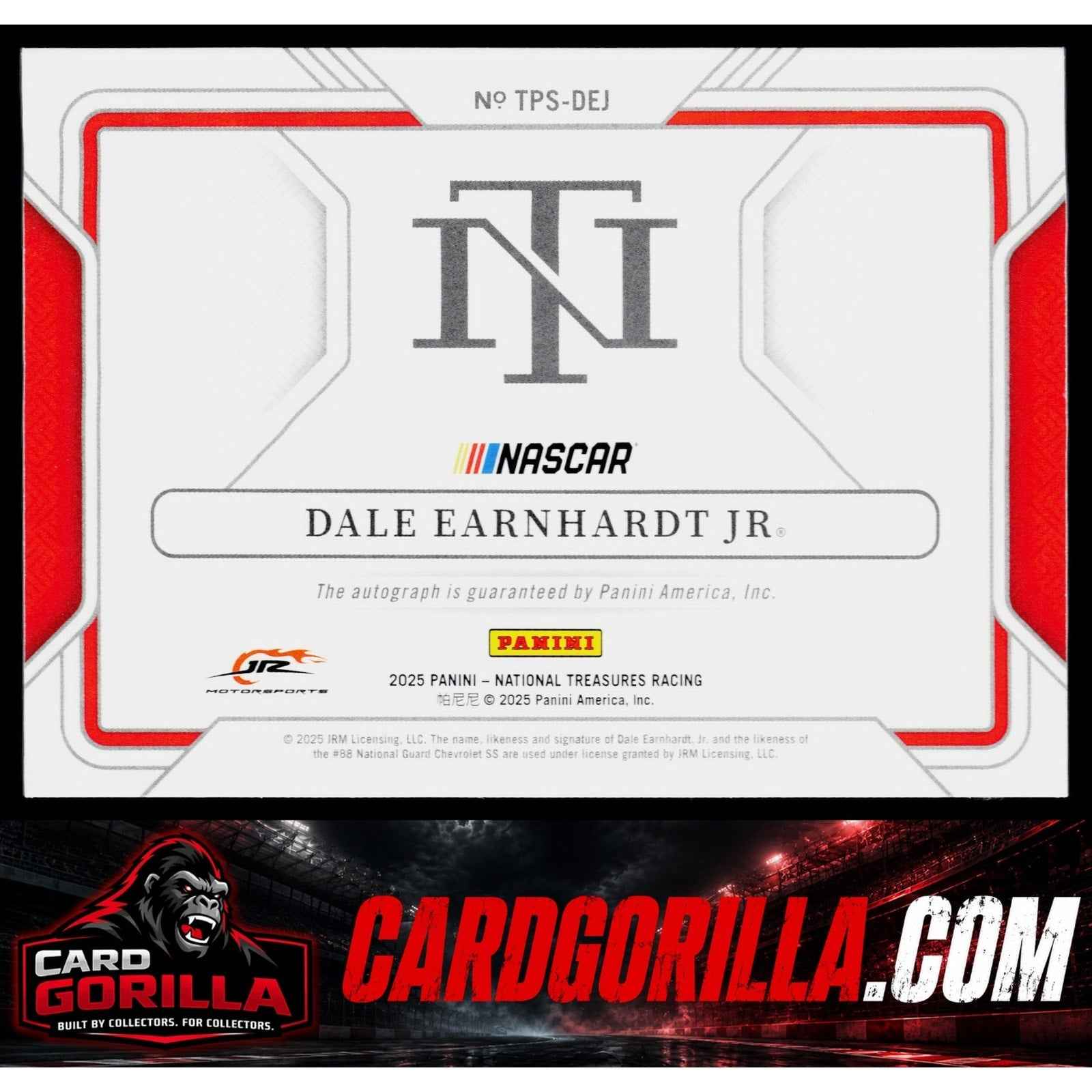 2025 National Treasures Dale Earnhardt Jr Track Pass Signatures Holo Gold #/10