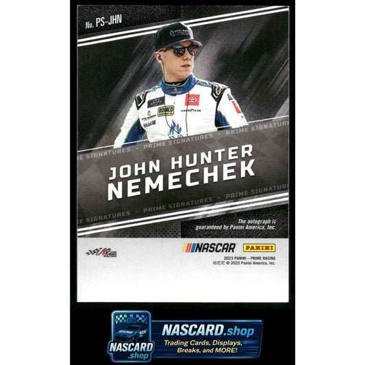 2023 Panini Prime #PS-JHN John Hunter Nemechek Prime Signatures Holo Gold #/25