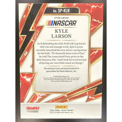 2026 Panini Select NASCAR Kyle Larson #15 Sparks Ice Prizms