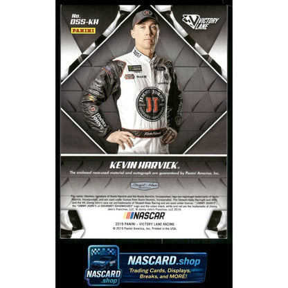 2019 Panini Victory Lane #DSS-KH Kevin Harvick Dual Swatch Signatures