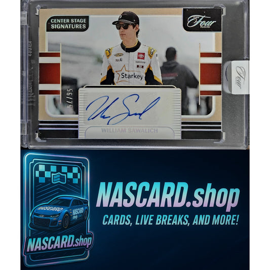 2025 Turn Four Racing William Sawalich Center Stage Signatures Silver #/75
