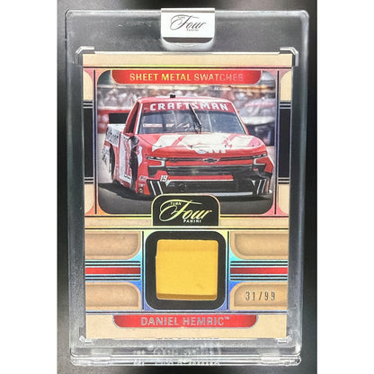 2026 Panini Turn Four Racing Daniel Hemric Sheet Metal Swatches Holo Silver /99